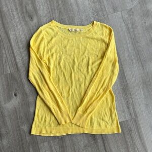Soft Surroundings Sunny Yellow Long-Sleeve Crewneck Sweater